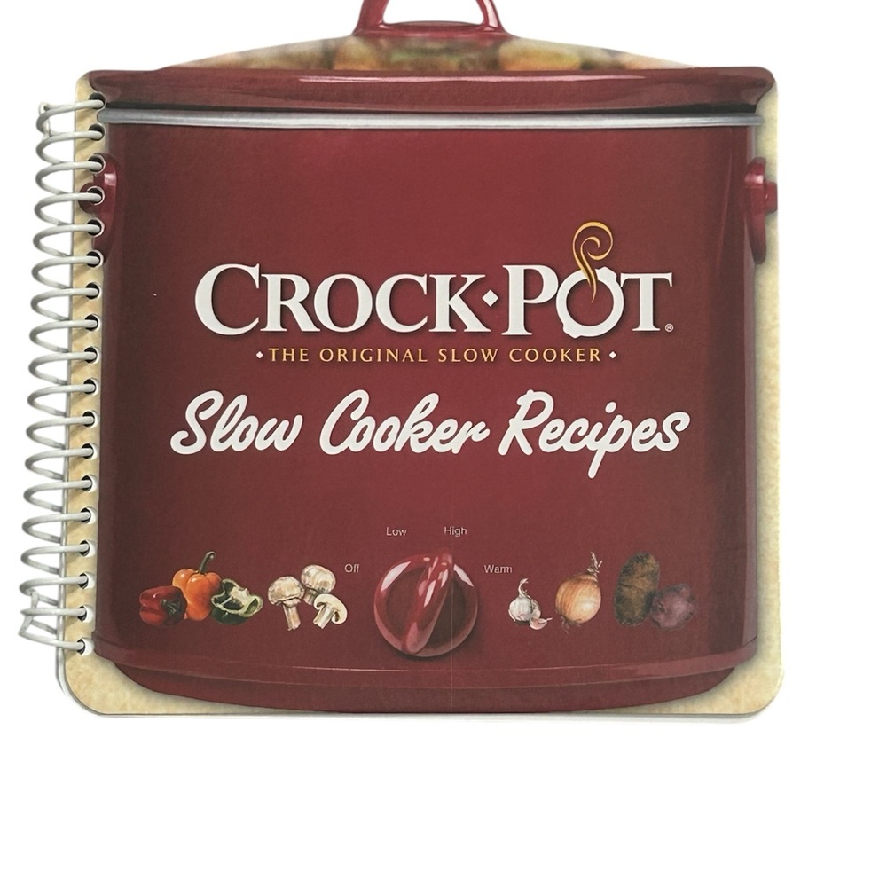 Red Slow Cooker Recipes Cookbook. Small spiral recipe booklet